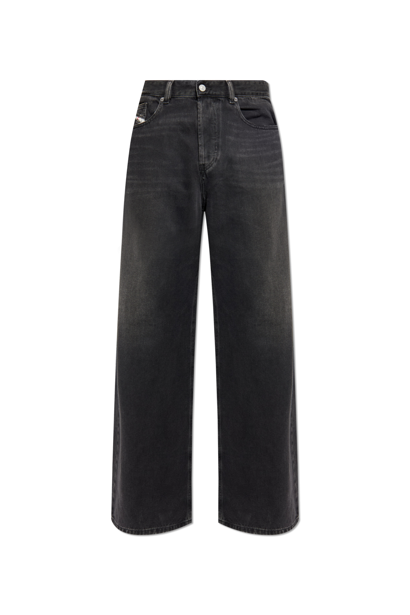 パンツ DIESEL D-RISE BLACK DENIM Diesel Relaxed Jeans - D-Rise - Jeans Mens in Black Diesel